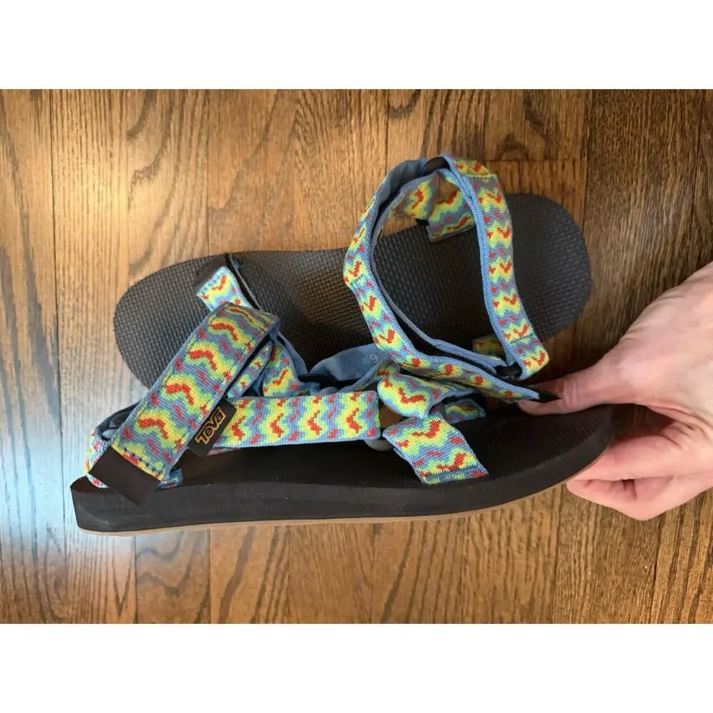 Teva 'original Universal' Sandal Wiggle Cendre Blue Men's Sz 9 Womens Sz 11 NEW